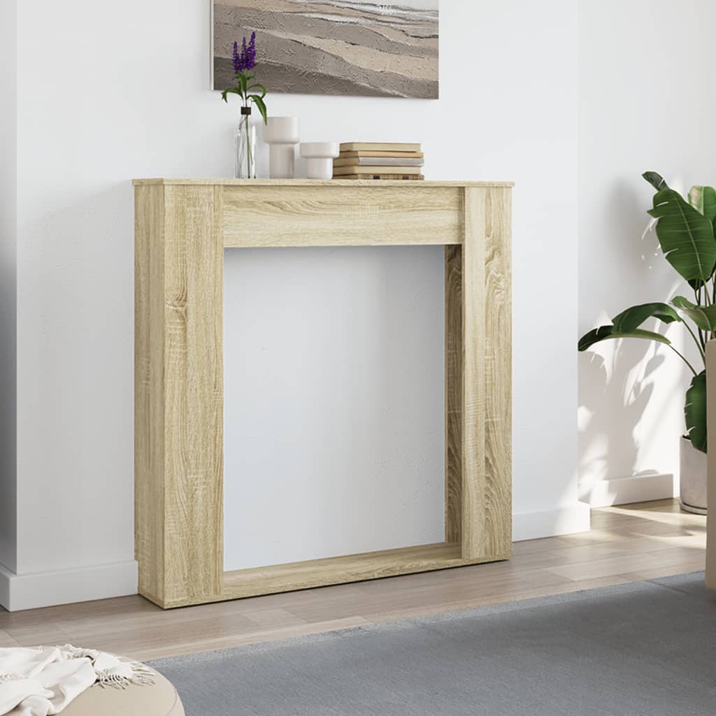 vidaXL Fireplace Surround Sonoma Oak 100x20x100 cm Engineered Wood