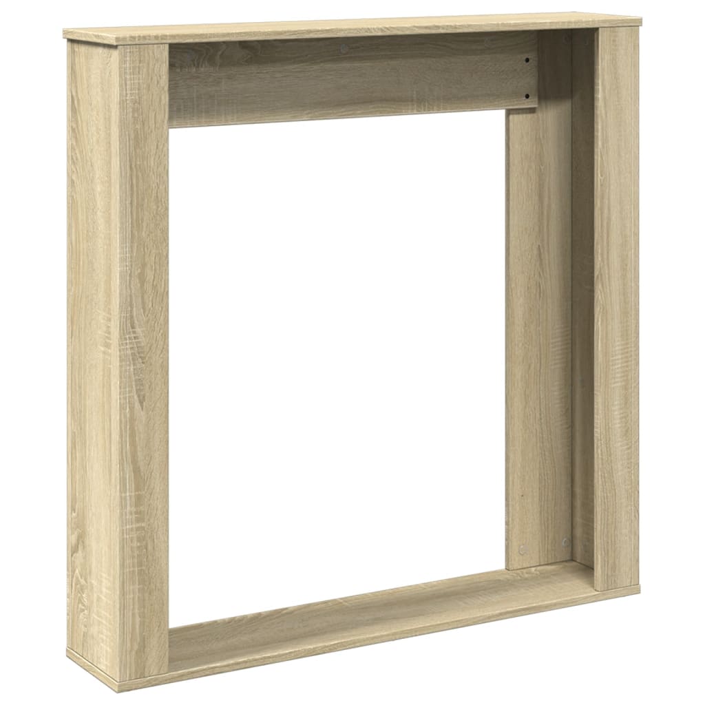 vidaXL Fireplace Surround Sonoma Oak 100x20x100 cm Engineered Wood