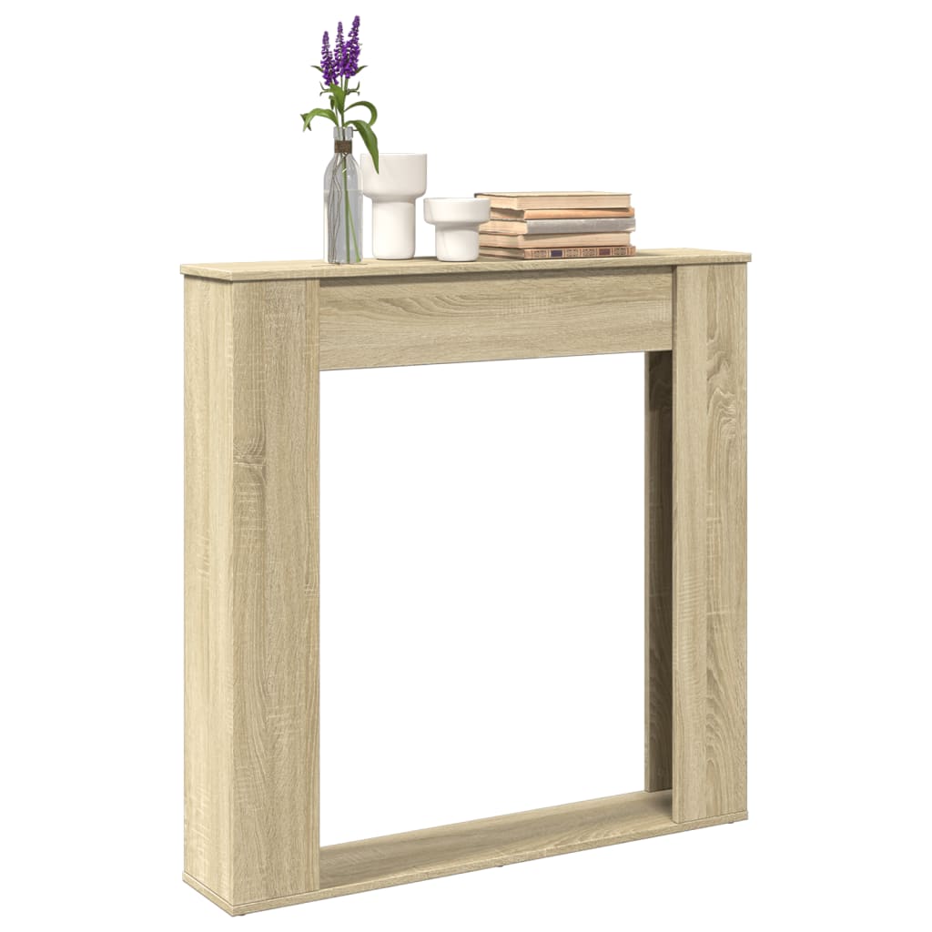 vidaXL Fireplace Surround Sonoma Oak 100x20x100 cm Engineered Wood