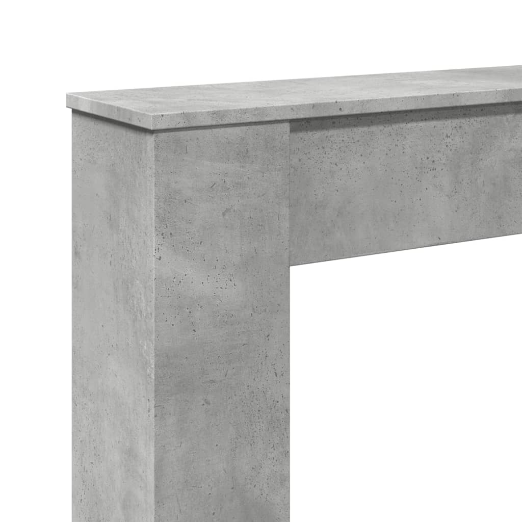 vidaXL Fireplace Surround Concrete Grey 100x20x100 cm Engineered Wood