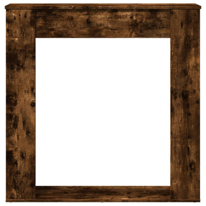 vidaXL Fireplace Surround Smoked Oak 100x20x100 cm Engineered Wood