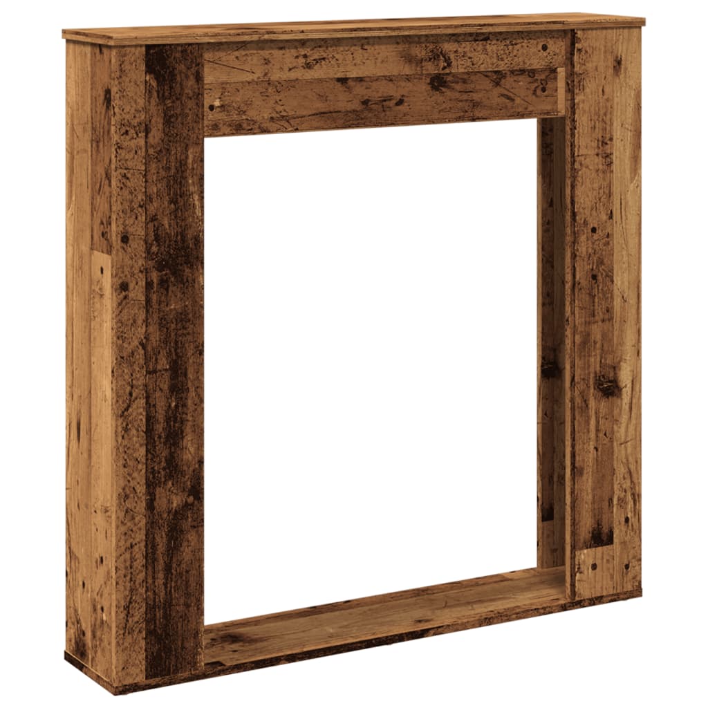 vidaXL Fireplace Surround Old Wood 100x20x100 cm Engineered Wood