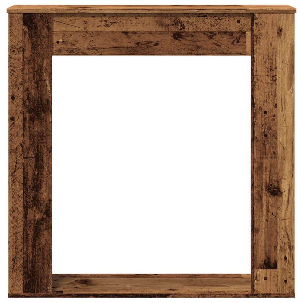 vidaXL Fireplace Surround Old Wood 100x20x100 cm Engineered Wood