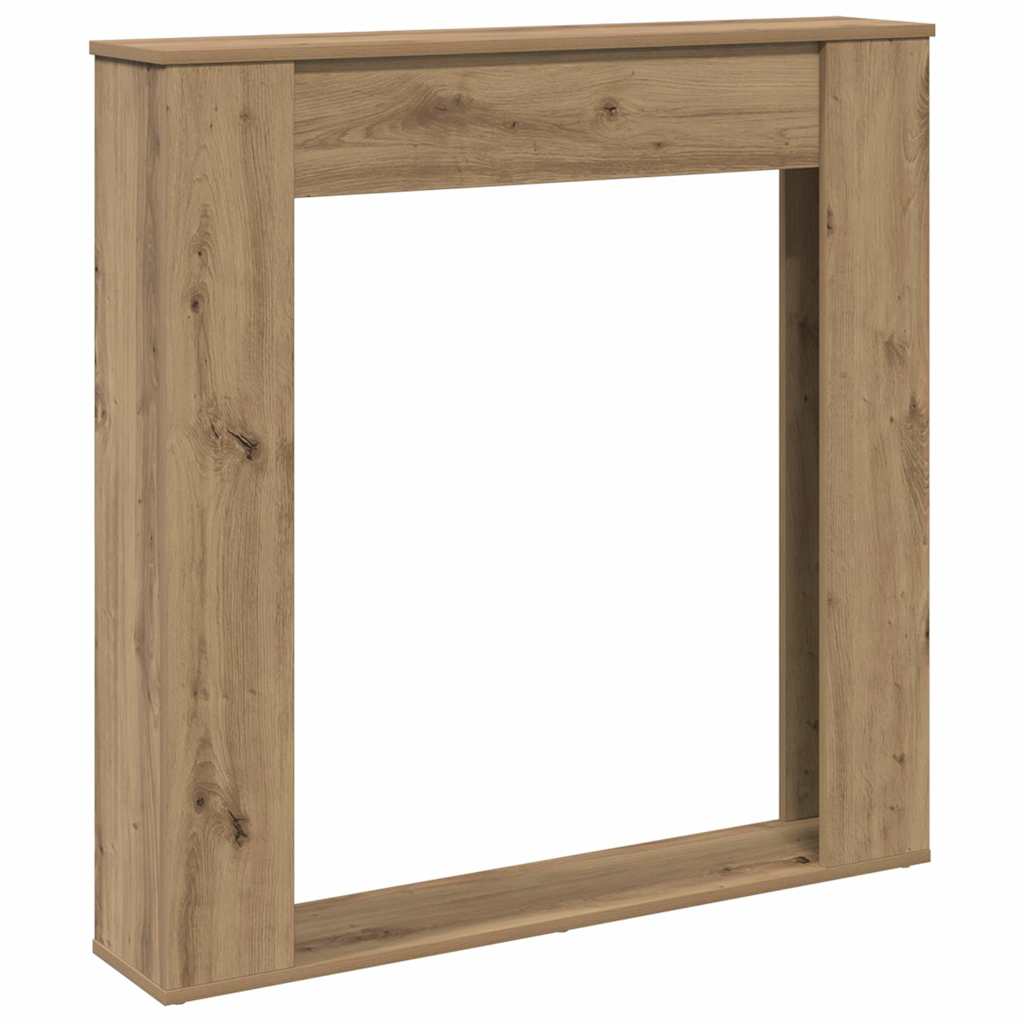 vidaXL Fireplace Surround Artisan Oak 100x20x100 cm Engineered Wood