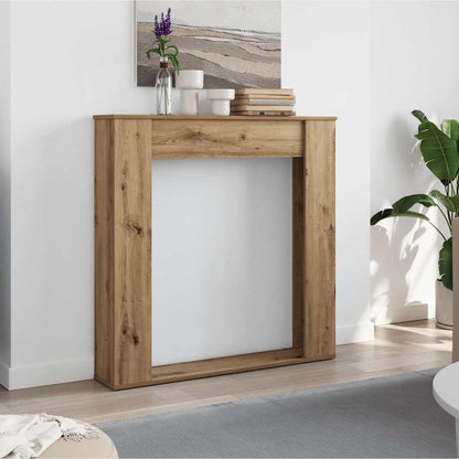 vidaXL Fireplace Surround Artisan Oak 100x20x100 cm Engineered Wood