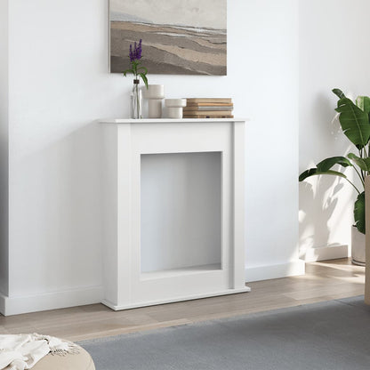 vidaXL Fireplace Surround White 75x20x87,5 cm Engineered Wood