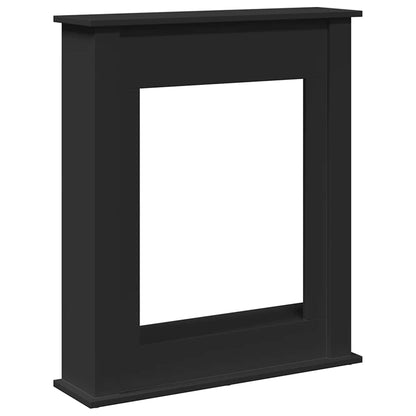 vidaXL Fireplace Surround Black 75x20x87,5 cm Engineered Wood