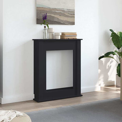 vidaXL Fireplace Surround Black 75x20x87,5 cm Engineered Wood