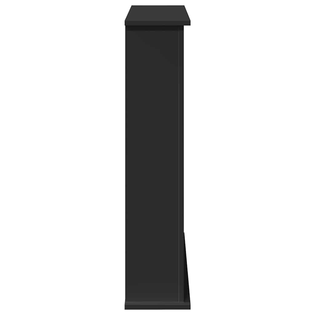 vidaXL Fireplace Surround Black 75x20x87,5 cm Engineered Wood