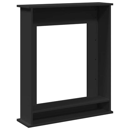 vidaXL Fireplace Surround Black 75x20x87,5 cm Engineered Wood