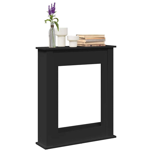 vidaXL Fireplace Surround Black 75x20x87,5 cm Engineered Wood