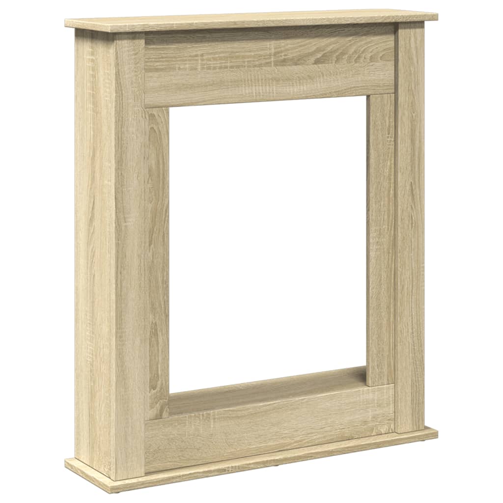 vidaXL Fireplace Surround Sonoma Oak 75x20x87,5 cm Engineered Wood