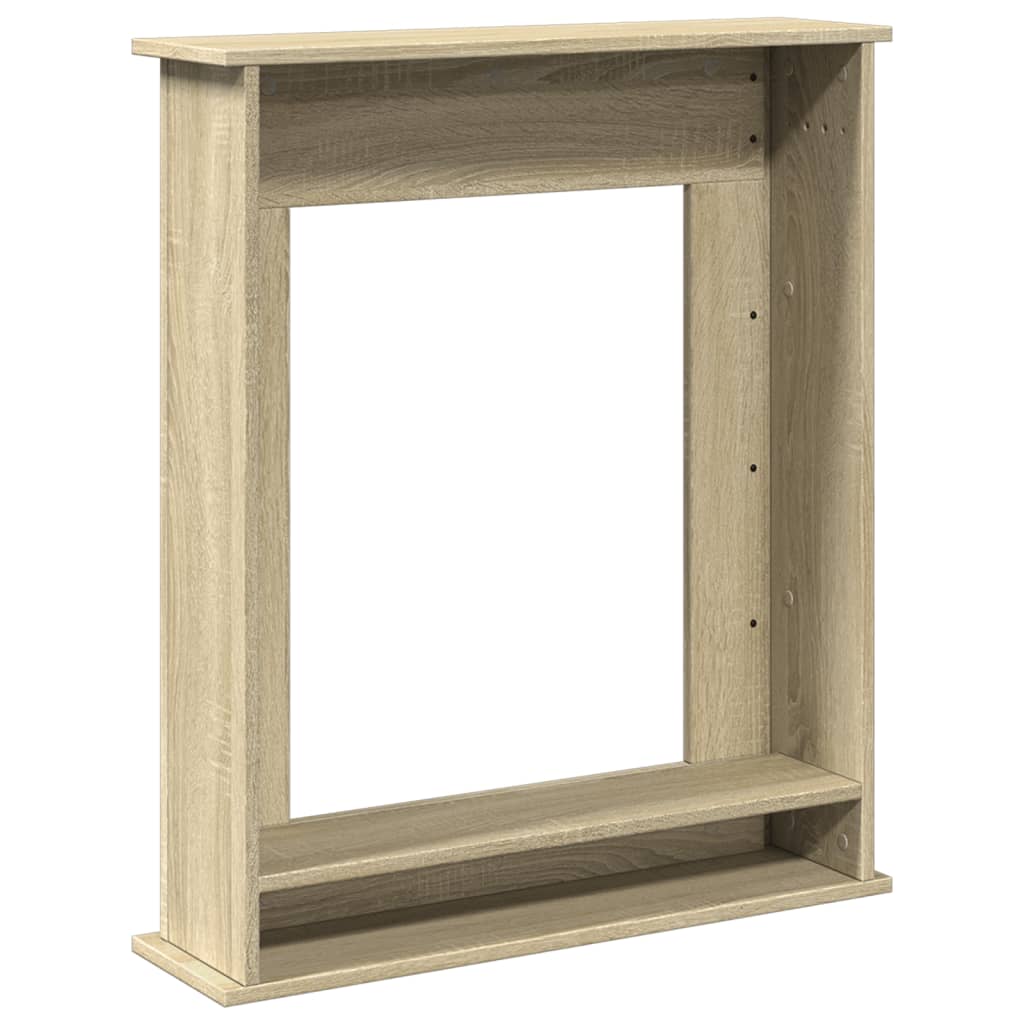 vidaXL Fireplace Surround Sonoma Oak 75x20x87,5 cm Engineered Wood