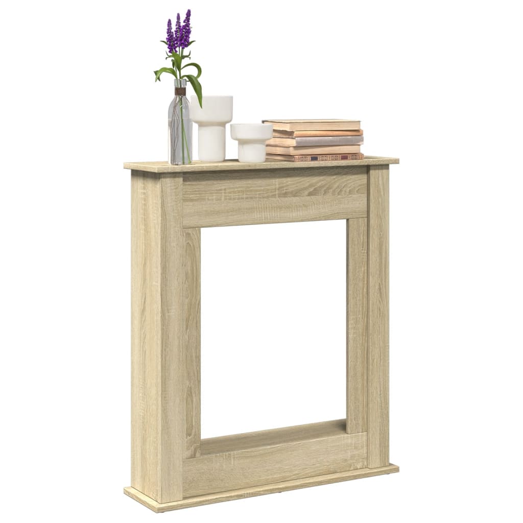 vidaXL Fireplace Surround Sonoma Oak 75x20x87.5 cm Engineered Wood