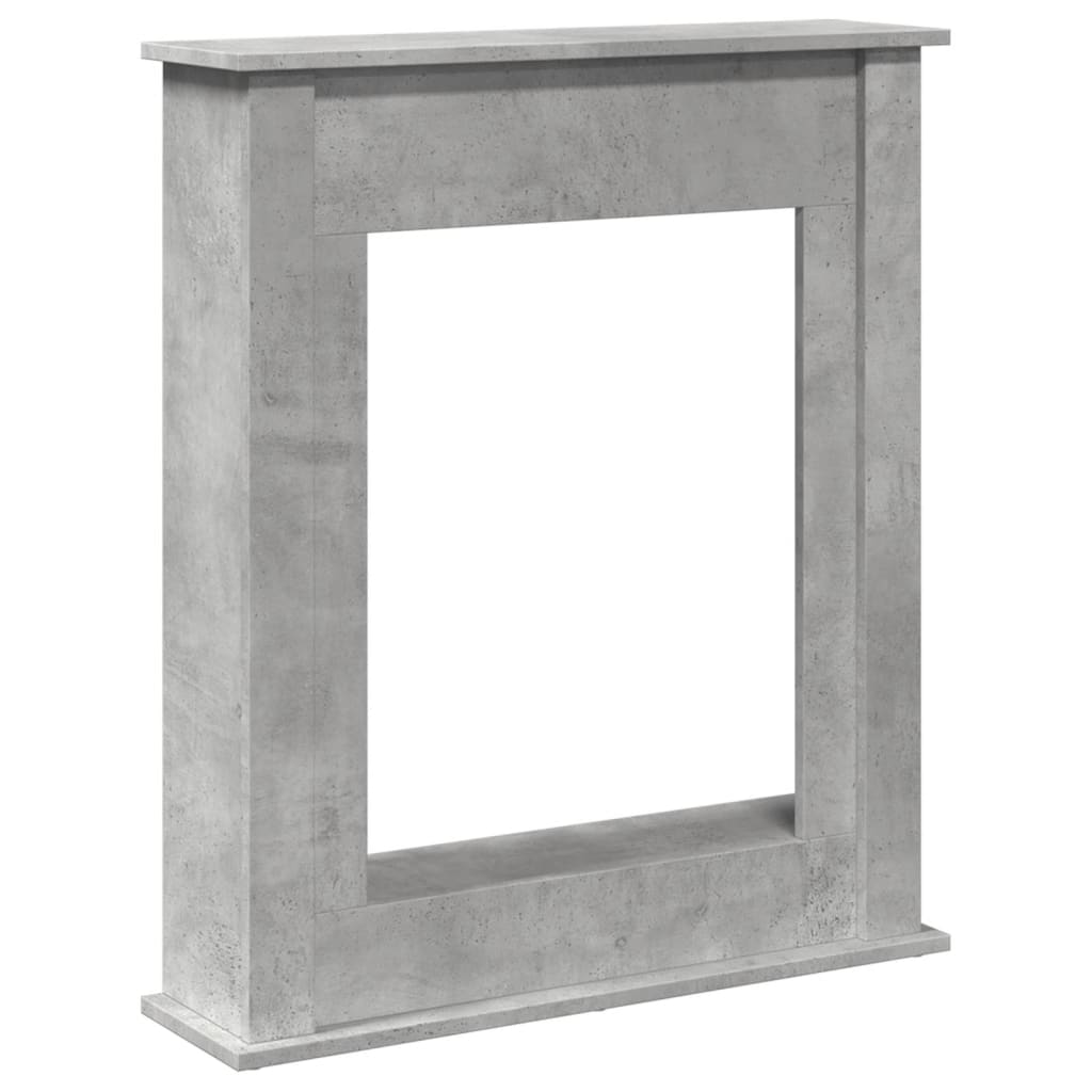 vidaXL Fireplace Surround Concrete Grey 75x20x87,5 cm Engineered Wood