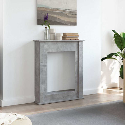 vidaXL Fireplace Surround Concrete Grey 75x20x87,5 cm Engineered Wood