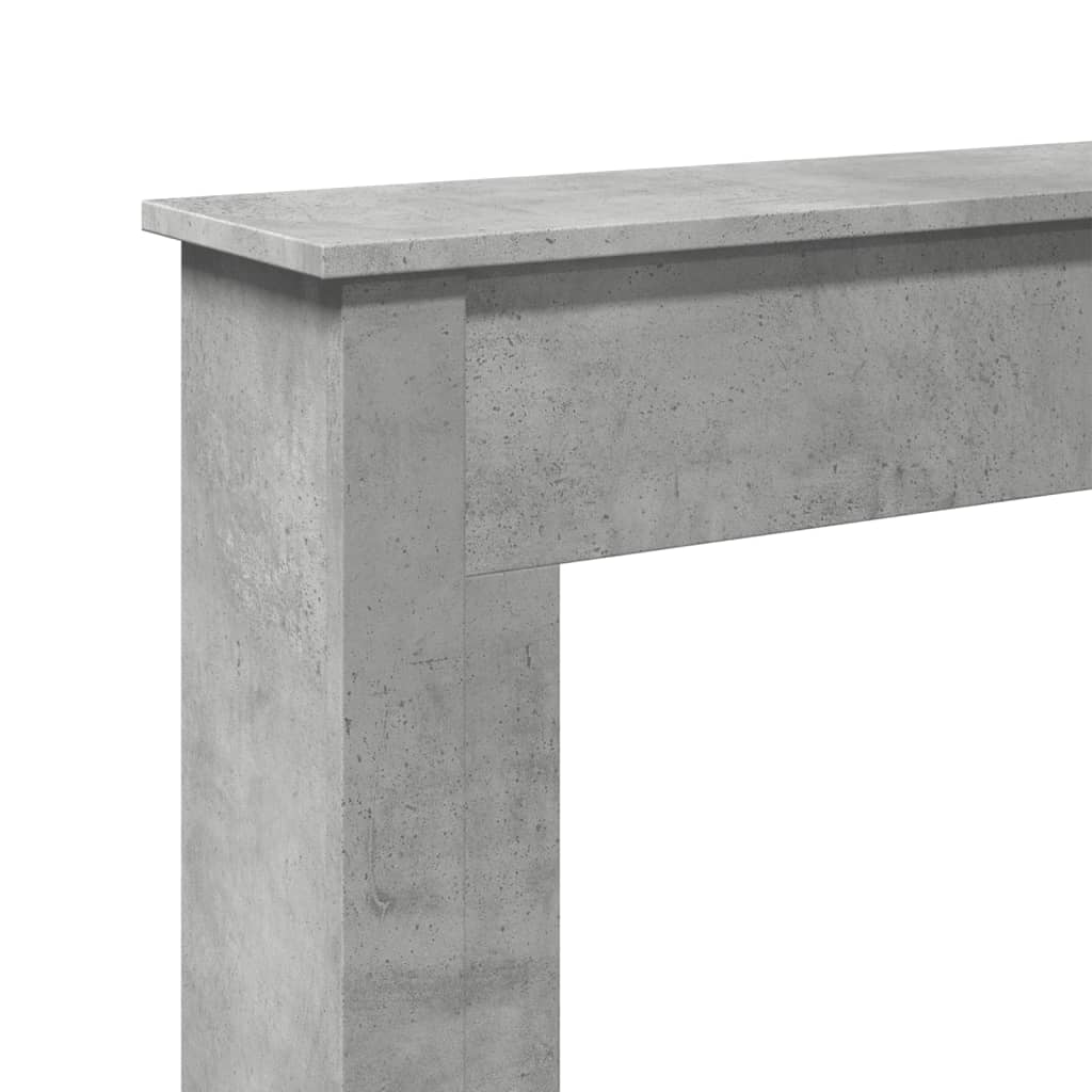 vidaXL Fireplace Surround Concrete Grey 75x20x87,5 cm Engineered Wood