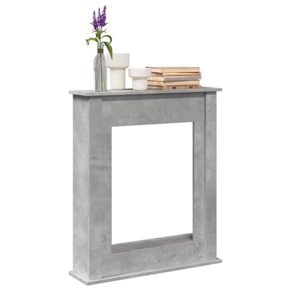 vidaXL Fireplace Surround Concrete Grey 75x20x87.5 cm Engineered Wood