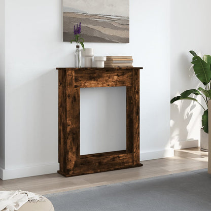 vidaXL Fireplace Surround Smoked Oak 75x20x87,5 cm Engineered Wood