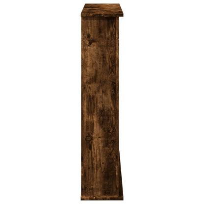 vidaXL Fireplace Surround Smoked Oak 75x20x87.5 cm Engineered Wood