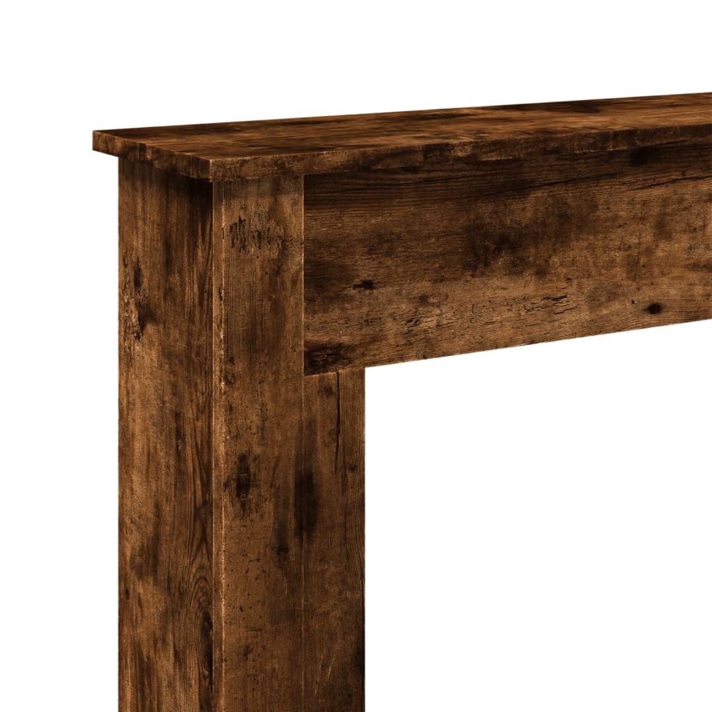 vidaXL Fireplace Surround Smoked Oak 75x20x87.5 cm Engineered Wood