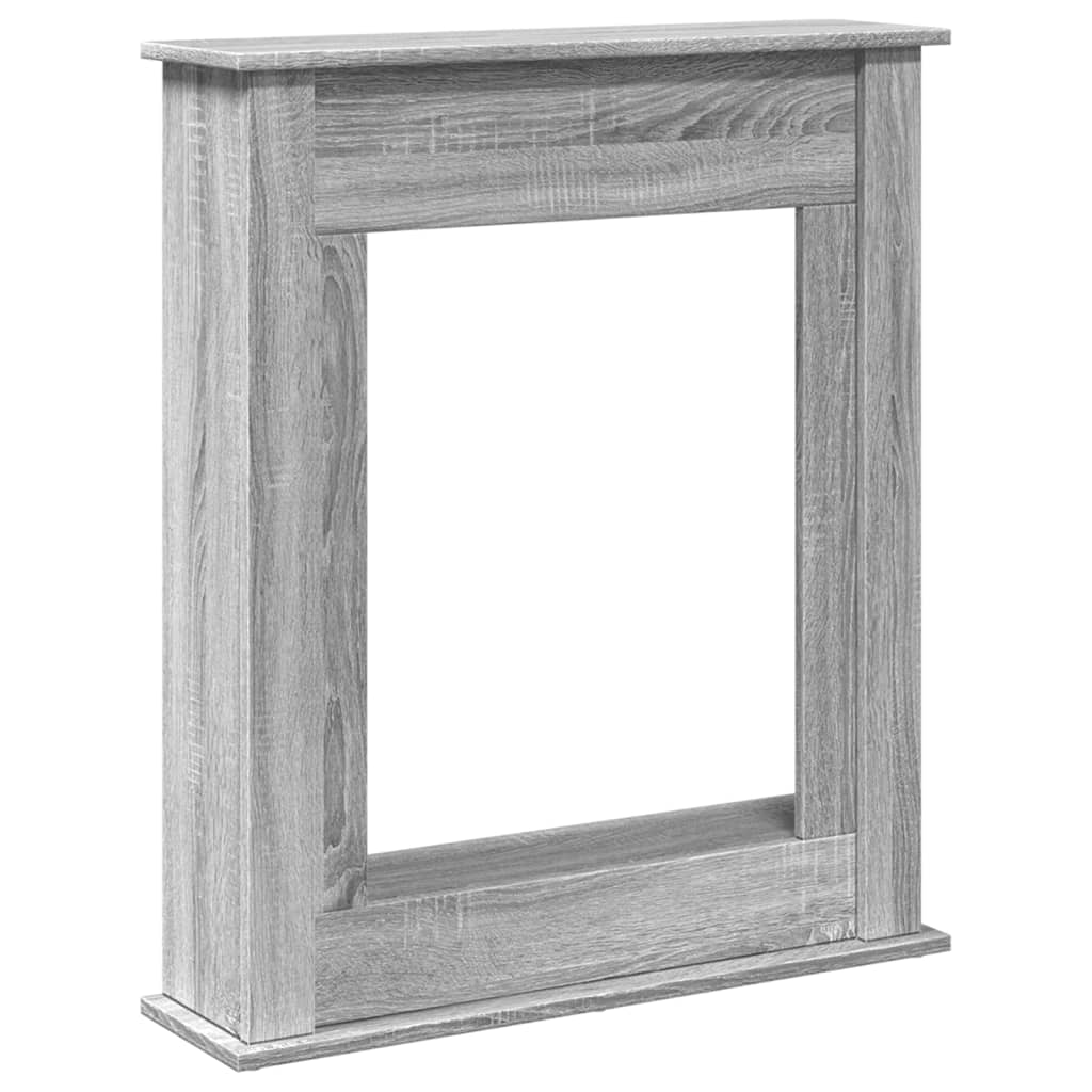 vidaXL Fireplace Surround Grey Sonoma 75x20x87,5 cm Engineered Wood