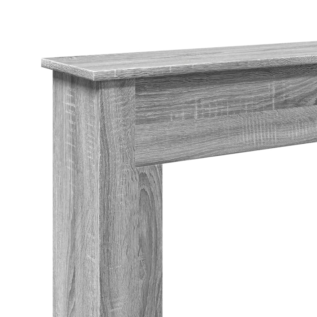vidaXL Fireplace Surround Grey Sonoma 75x20x87,5 cm Engineered Wood