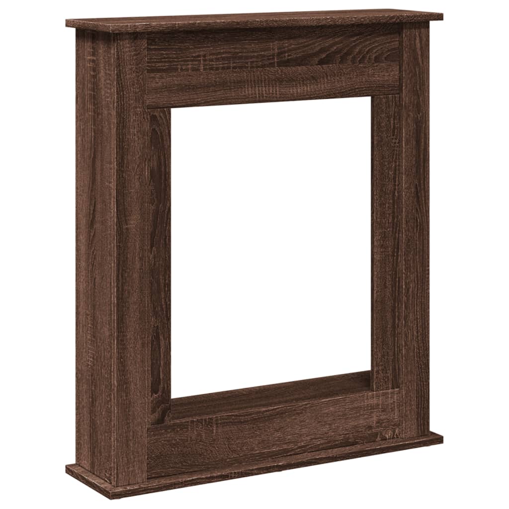 vidaXL Fireplace Surround Brown Oak 75x20x87,5 cm Engineered Wood