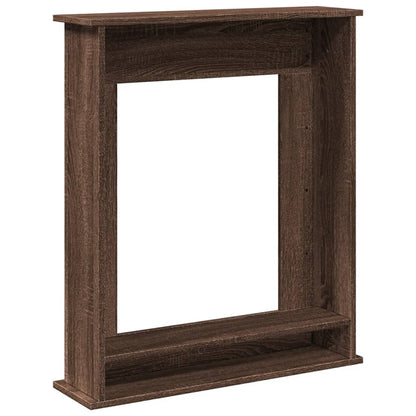 vidaXL Fireplace Surround Brown Oak 75x20x87.5 cm Engineered Wood