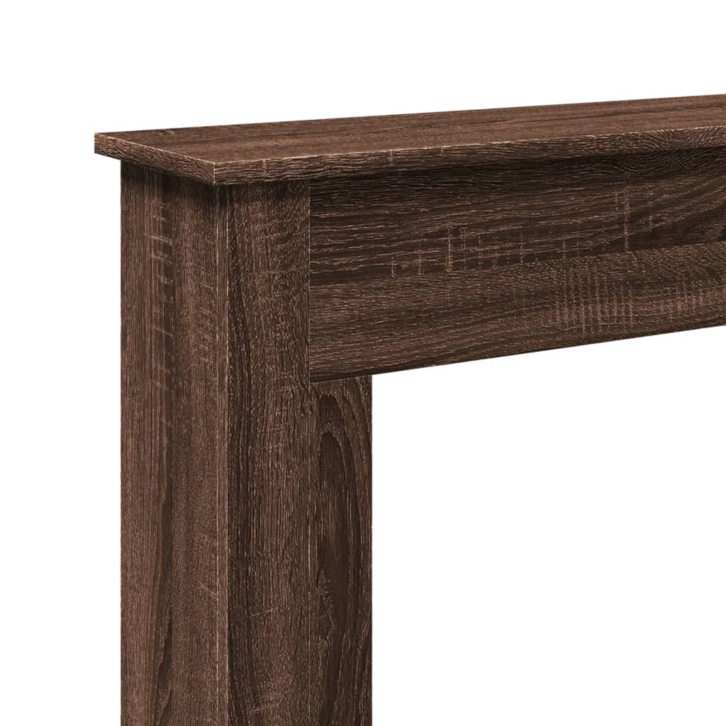 vidaXL Fireplace Surround Brown Oak 75x20x87.5 cm Engineered Wood