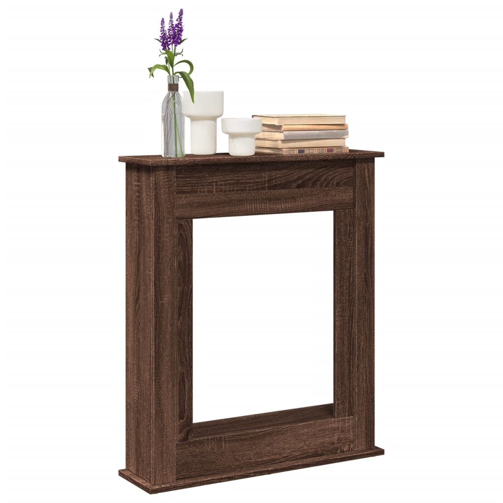 vidaXL Fireplace Surround Brown Oak 75x20x87.5 cm Engineered Wood