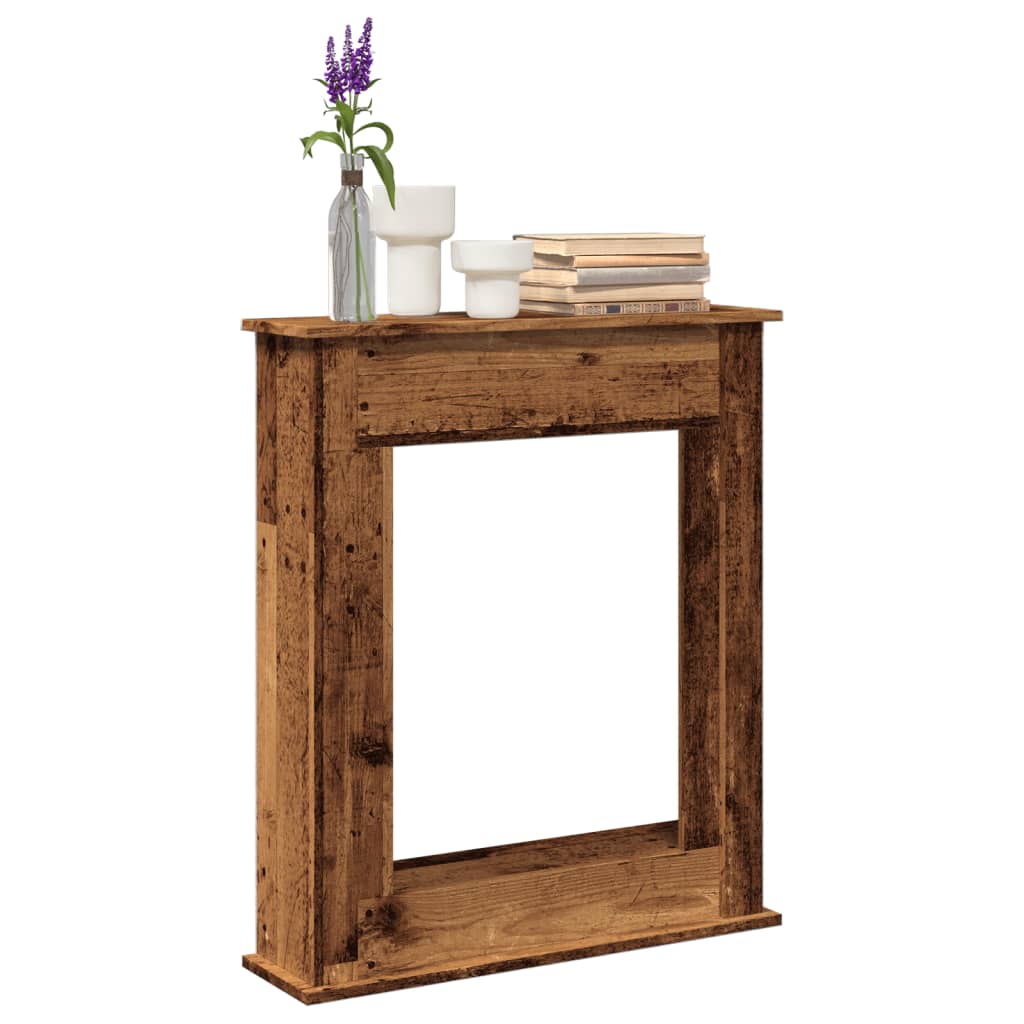 vidaXL Fireplace Surround Old Wood 75x20x87.5 cm Engineered Wood