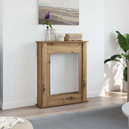 vidaXL Fireplace Surround Artisan Oak 75x20x87.5 cm Engineered Wood