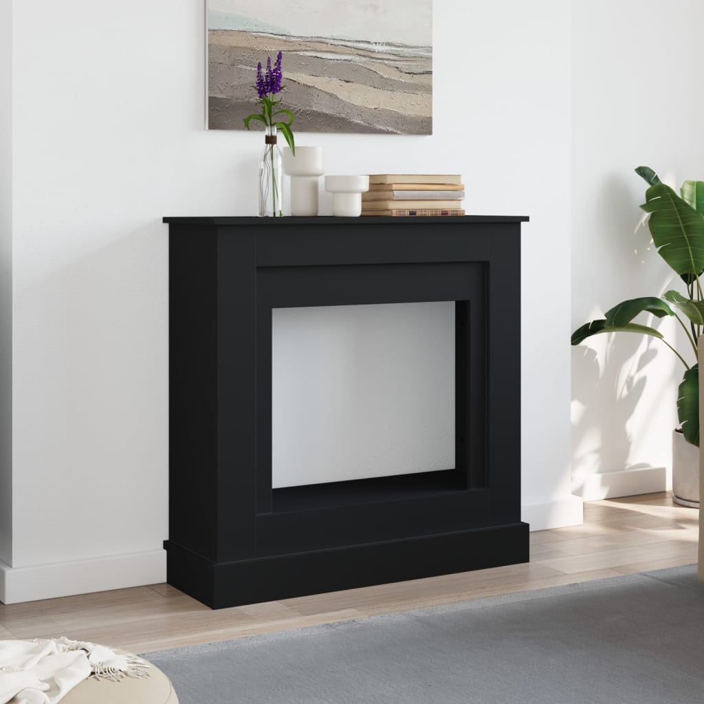 vidaXL Fireplace Surround Black 90x30x90 cm Engineered Wood