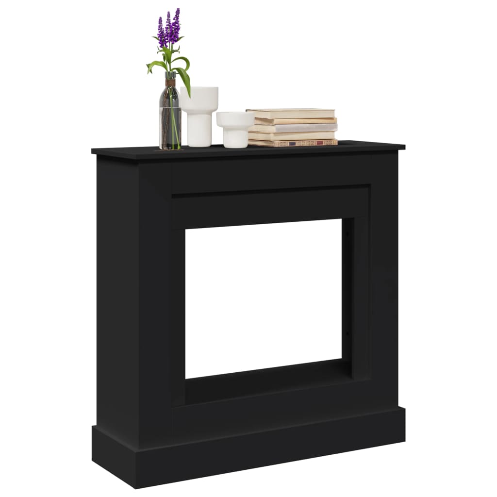vidaXL Fireplace Surround Black 90x30x90 cm Engineered Wood