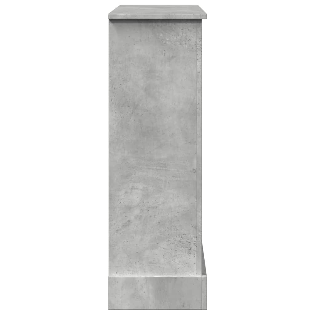 vidaXL Fireplace Surround Concrete Grey 90x30x90 cm Engineered Wood