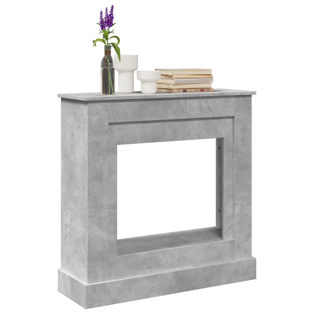 vidaXL Fireplace Surround Concrete Grey 90x30x90 cm Engineered Wood