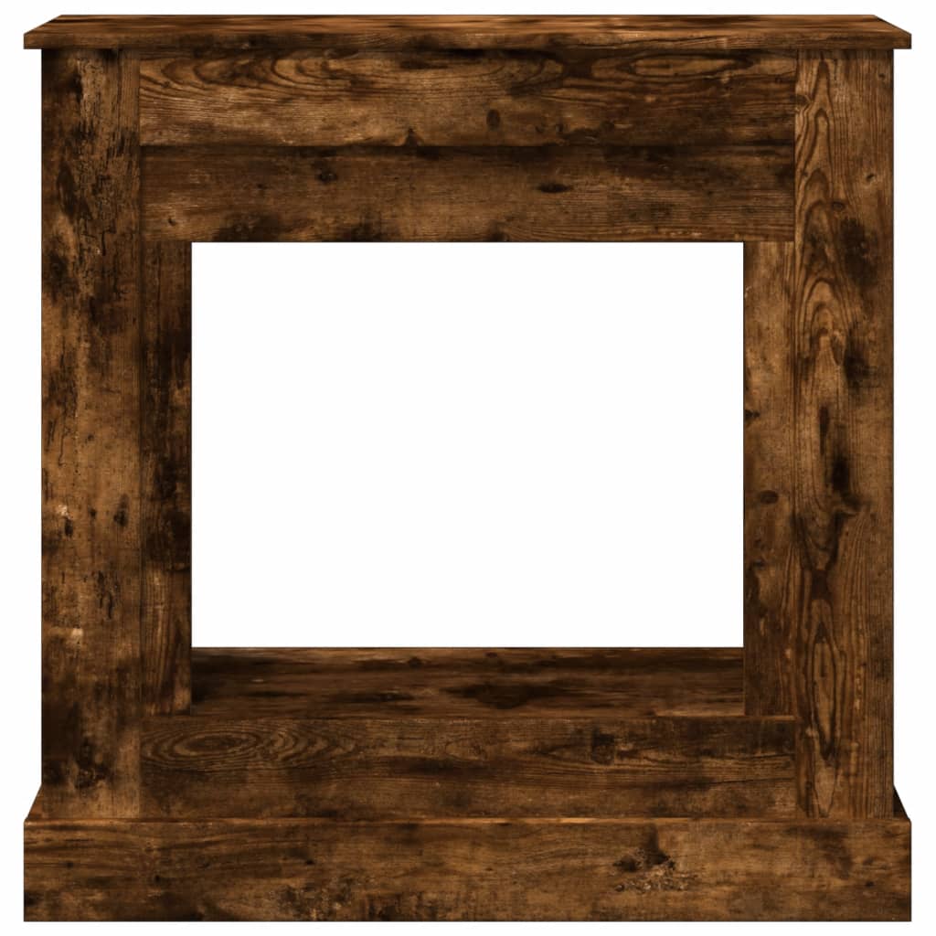 vidaXL Fireplace Surround Smoked Oak 90x30x90 cm Engineered Wood