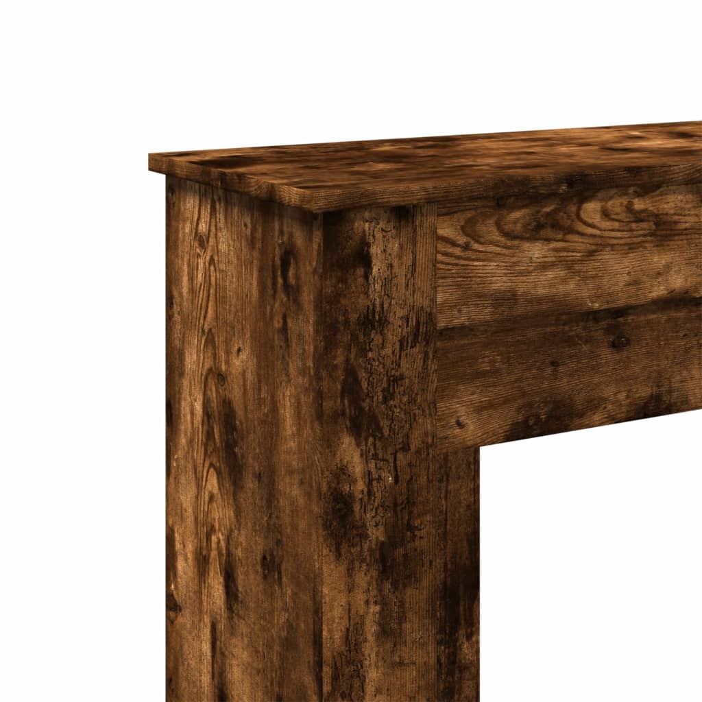 vidaXL Fireplace Surround Smoked Oak 90x30x90 cm Engineered Wood
