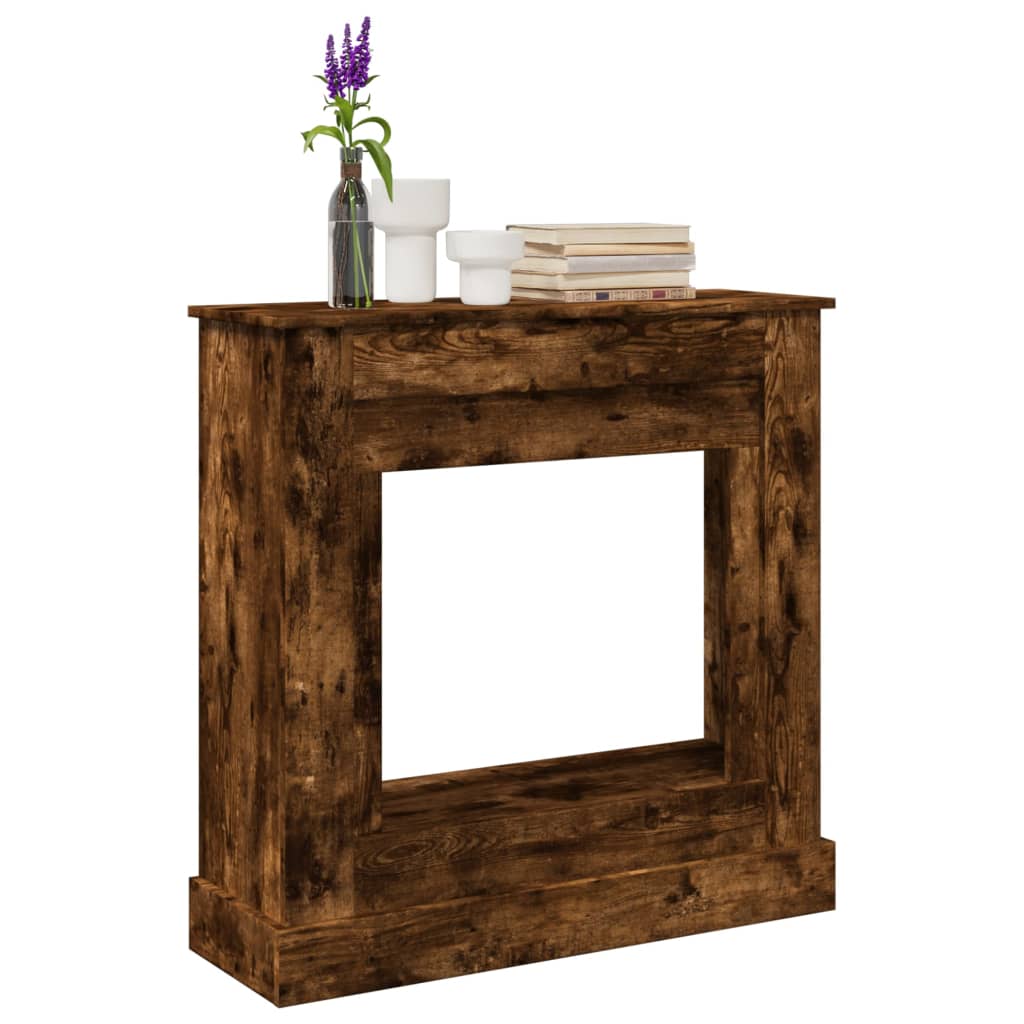 vidaXL Fireplace Surround Smoked Oak 90x30x90 cm Engineered Wood