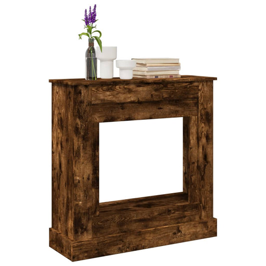 vidaXL Fireplace Surround Smoked Oak 90x30x90 cm Engineered Wood