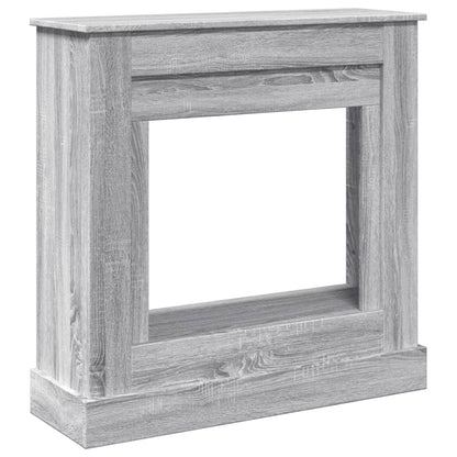 vidaXL Fireplace Surround Grey Sonoma 90x30x90 cm Engineered Wood
