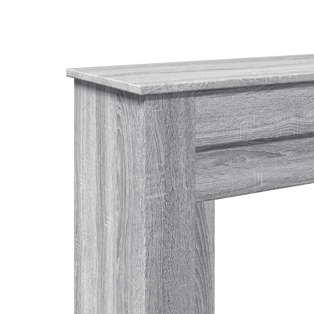 vidaXL Fireplace Surround Grey Sonoma 90x30x90 cm Engineered Wood