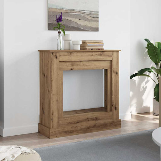 vidaXL Fireplace Surround Artisan Oak 90x30x90 cm Engineered Wood