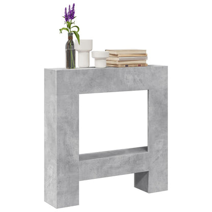 vidaXL Fireplace Surround Concrete Grey 81x18x82 cm Engineered Wood