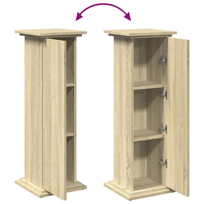 vidaXL Display Stand with Storage Sonoma Oak 31x30x90 cm