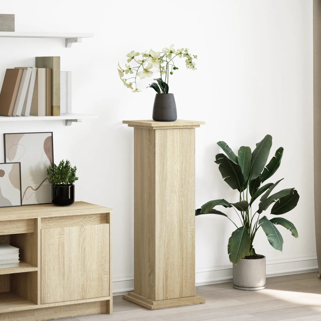 vidaXL Display Stand with Storage Sonoma Oak 31x30x90 cm