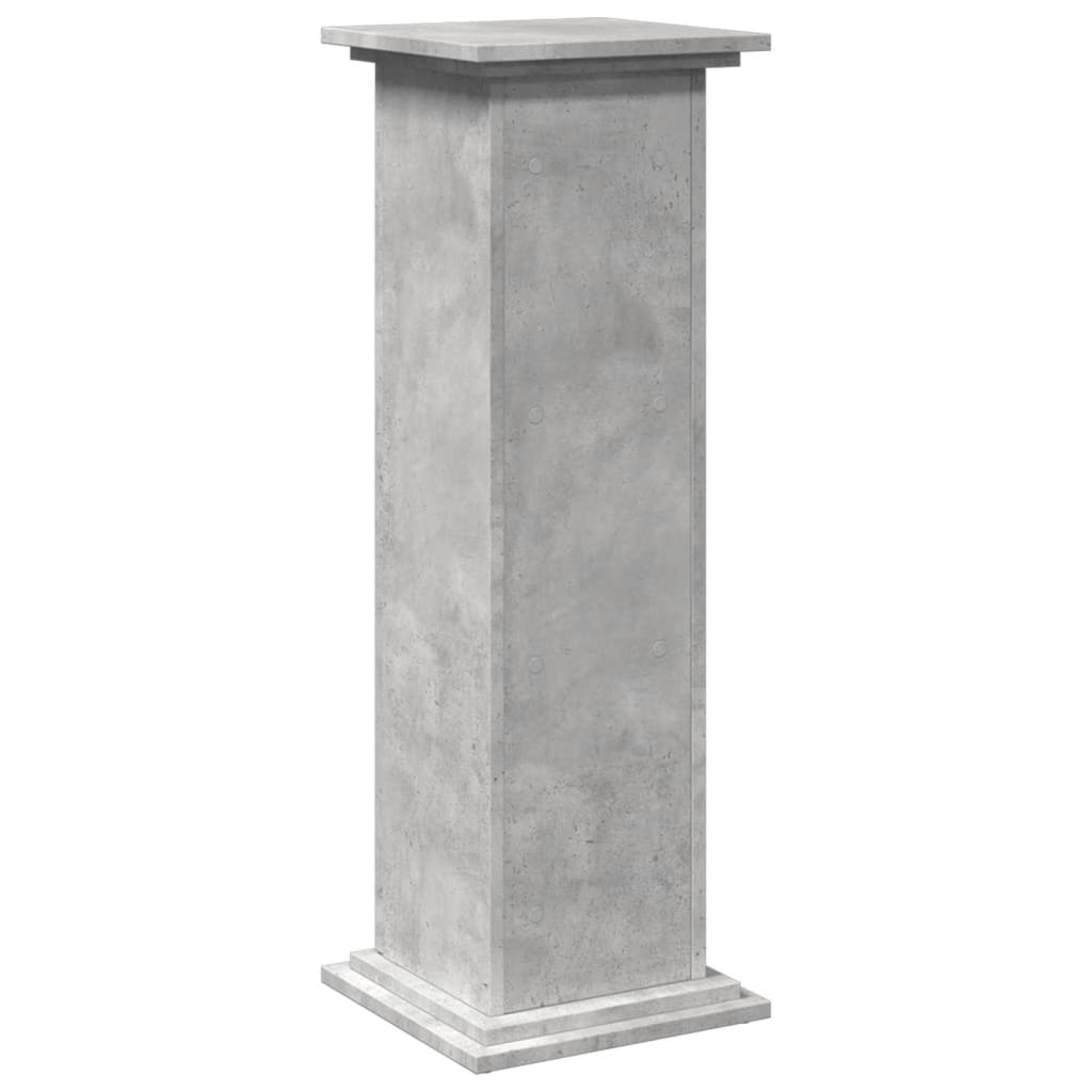 vidaXL Display Stand with Storage Concrete Grey 31x30x90 cm Engineered Wood