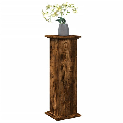 vidaXL Display Stand with Storage Smoked Oak 31x30x90 cm
