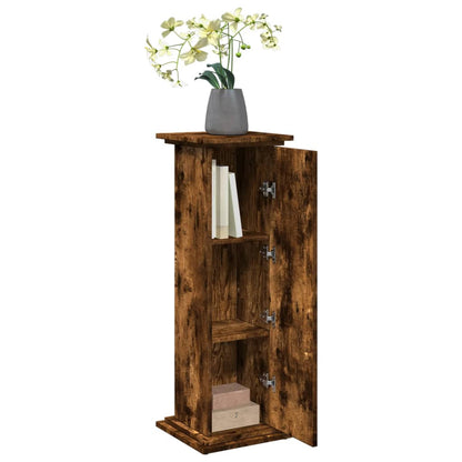vidaXL Display Stand with Storage Smoked Oak 31x30x90 cm